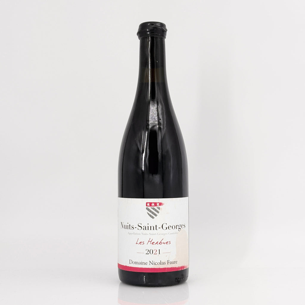 Wine bottle with a label on a white background