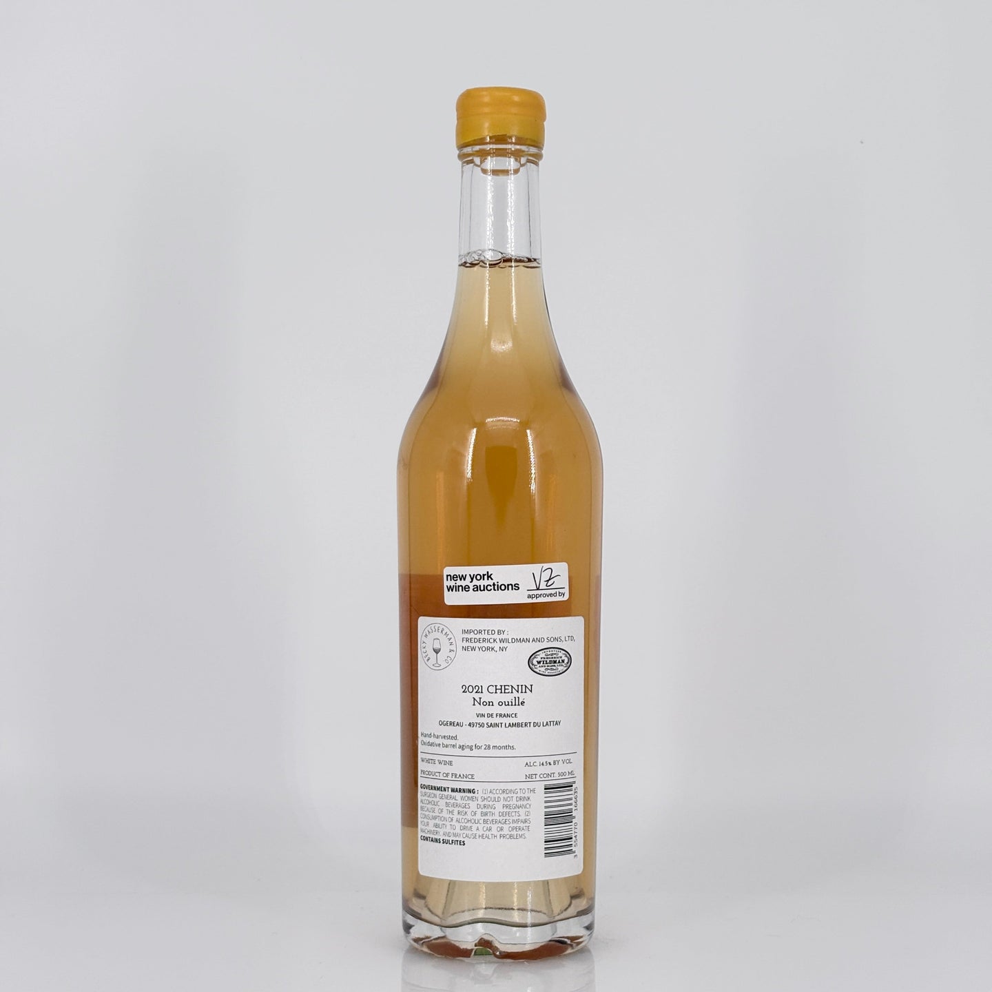 Bottle of wine on a white background
