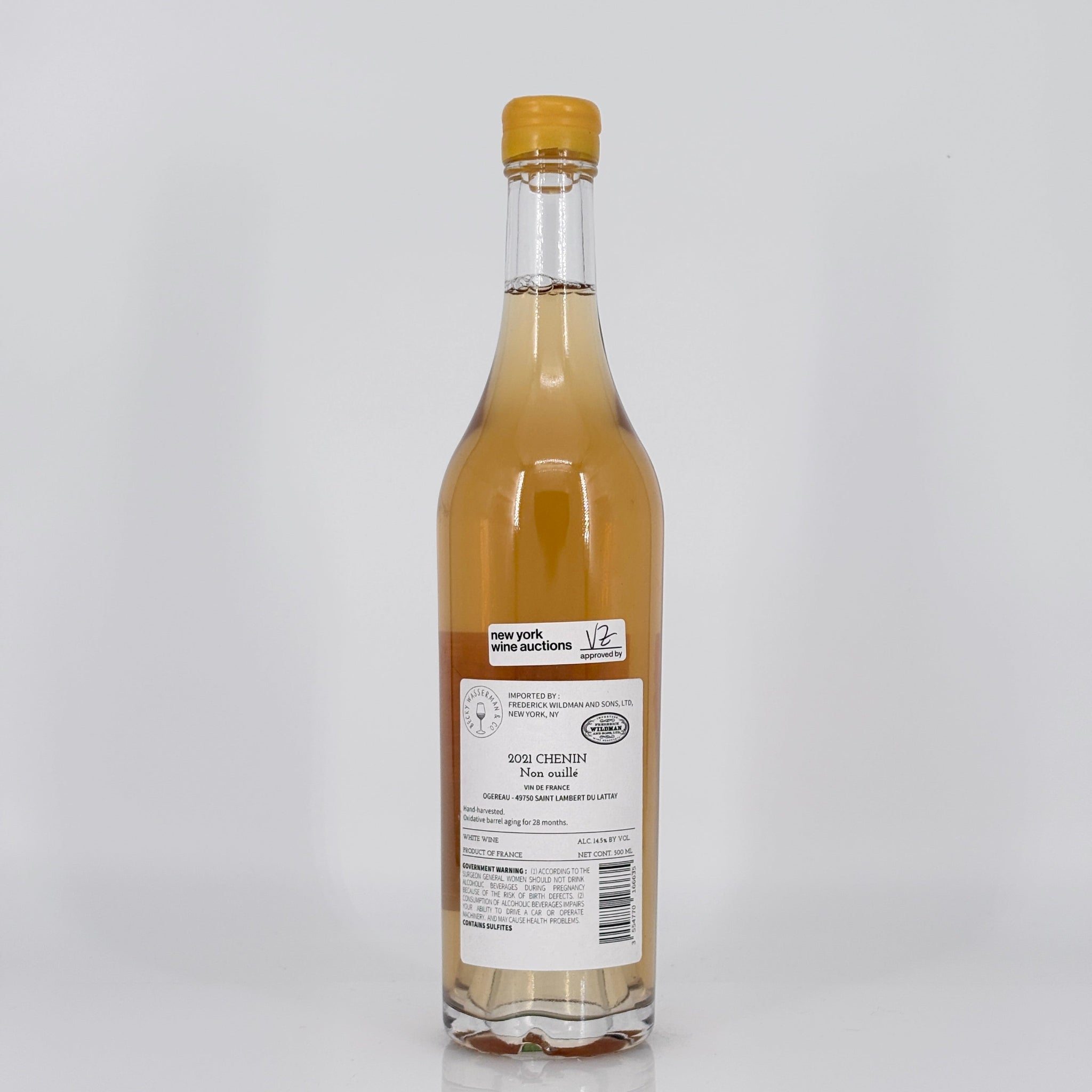 Bottle of wine on a white background