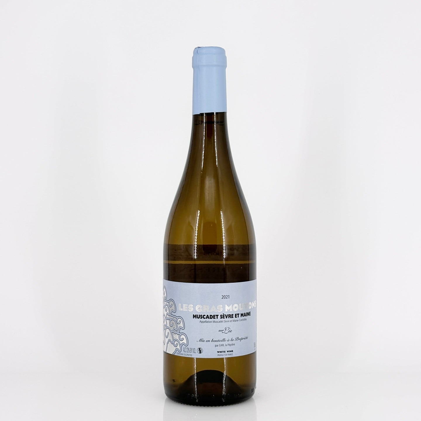 Bottle of wine on a white background