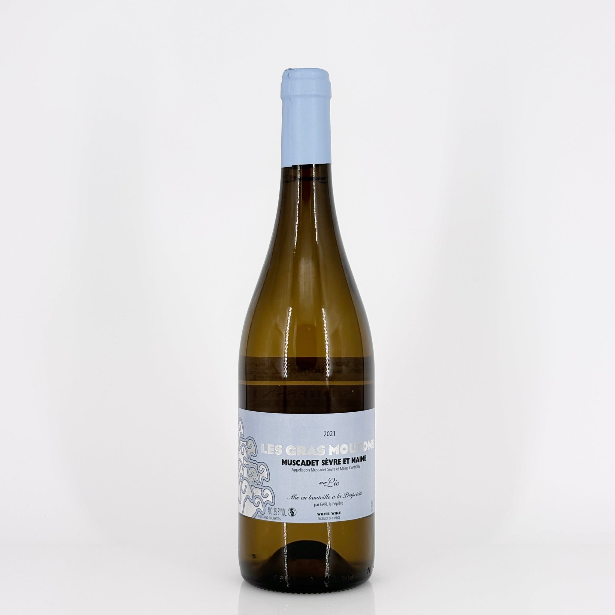 Bottle of wine on a white background