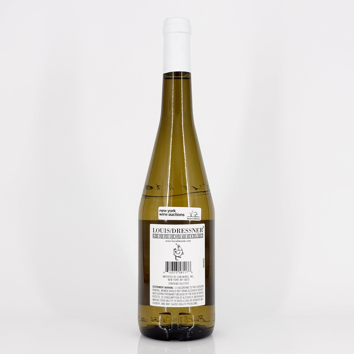 Bottle of wine on a white background