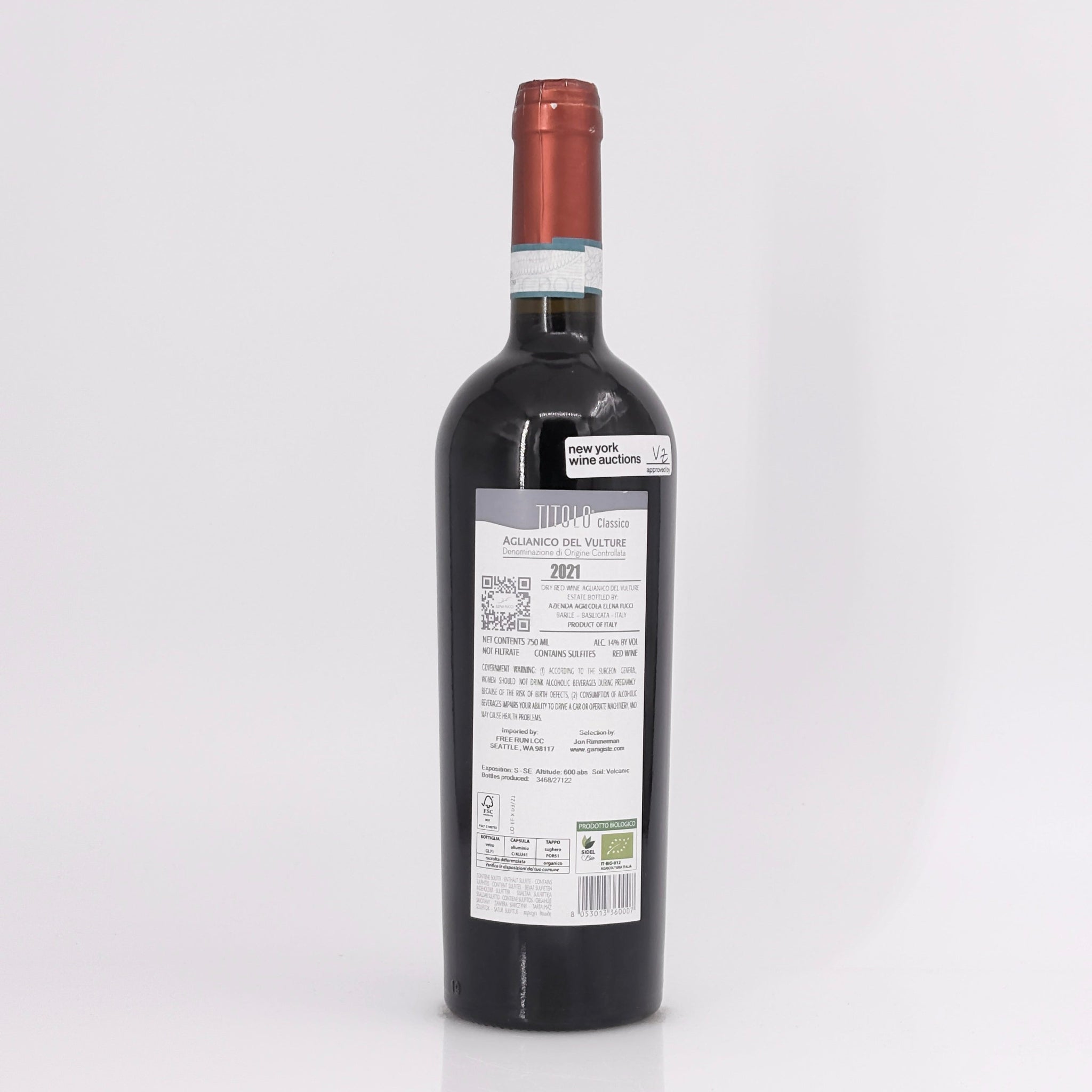 2021 Elena Fucci 'Titolo' Aglianico del Vulture Basilicata, Italy