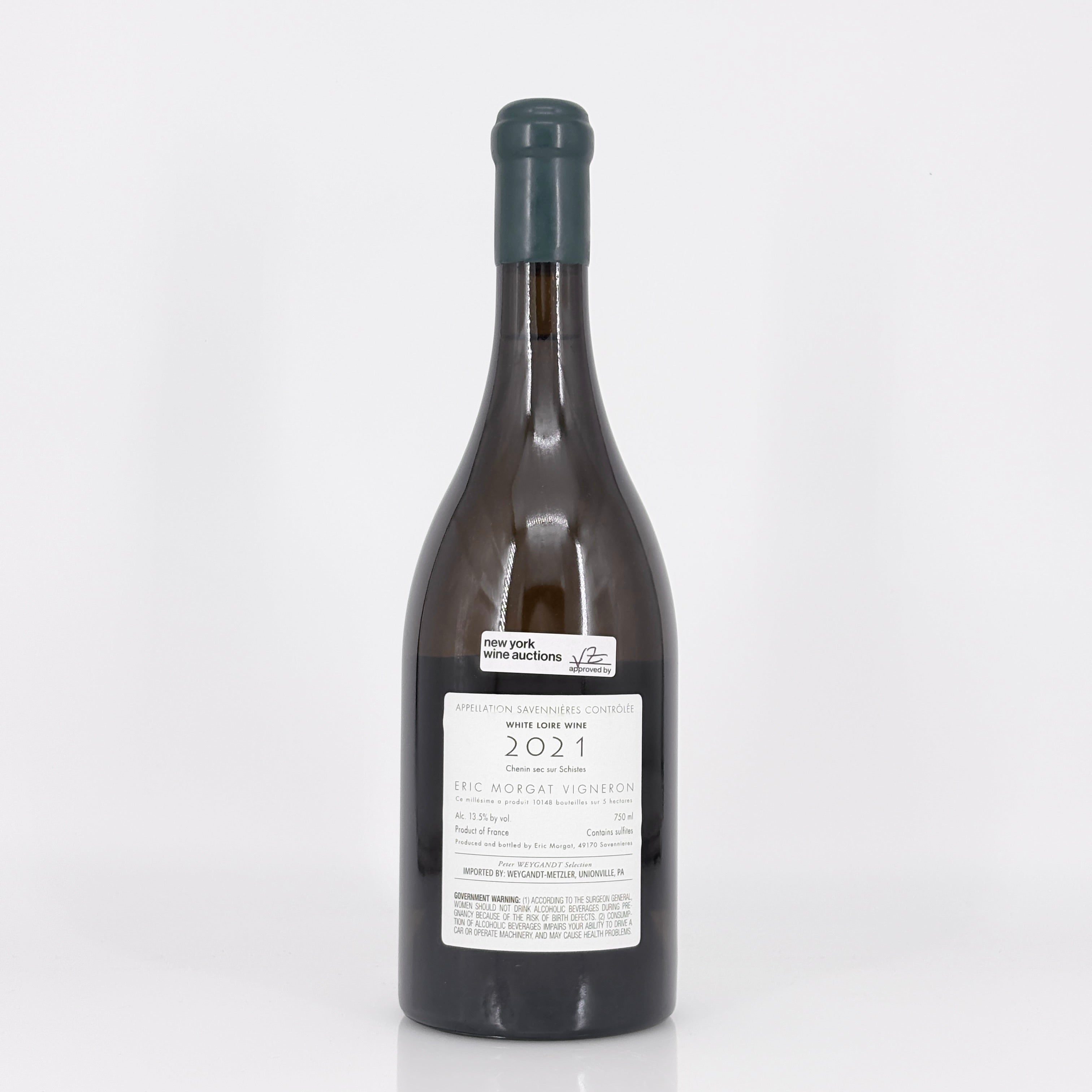 2021 Eric Morgat Savennieres Fides, Loire, France
