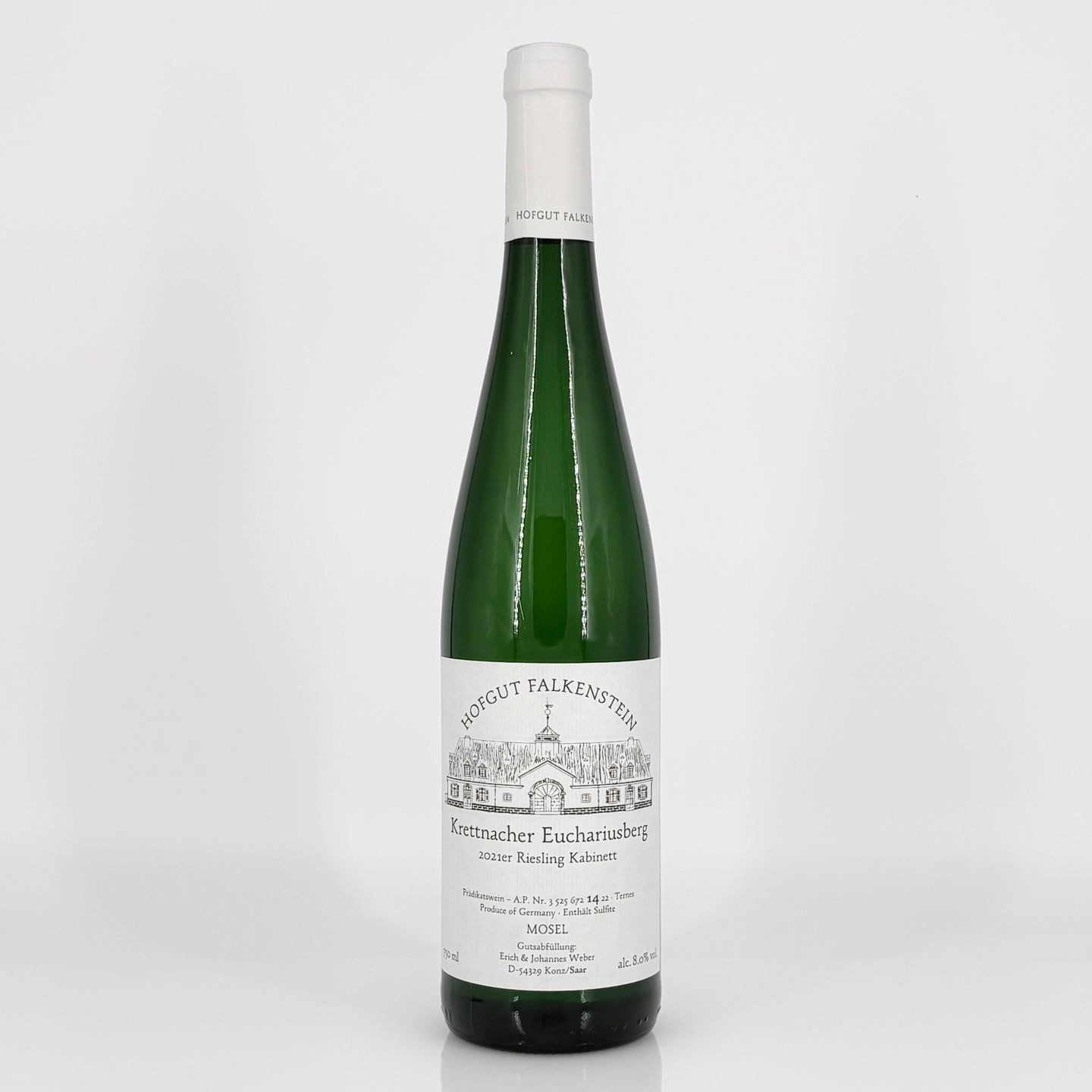 2021 Hofgut Falkenstein, Krettnacher Euchariusberg Riesling Kabinett Ternes AP-14, Saar, Germany