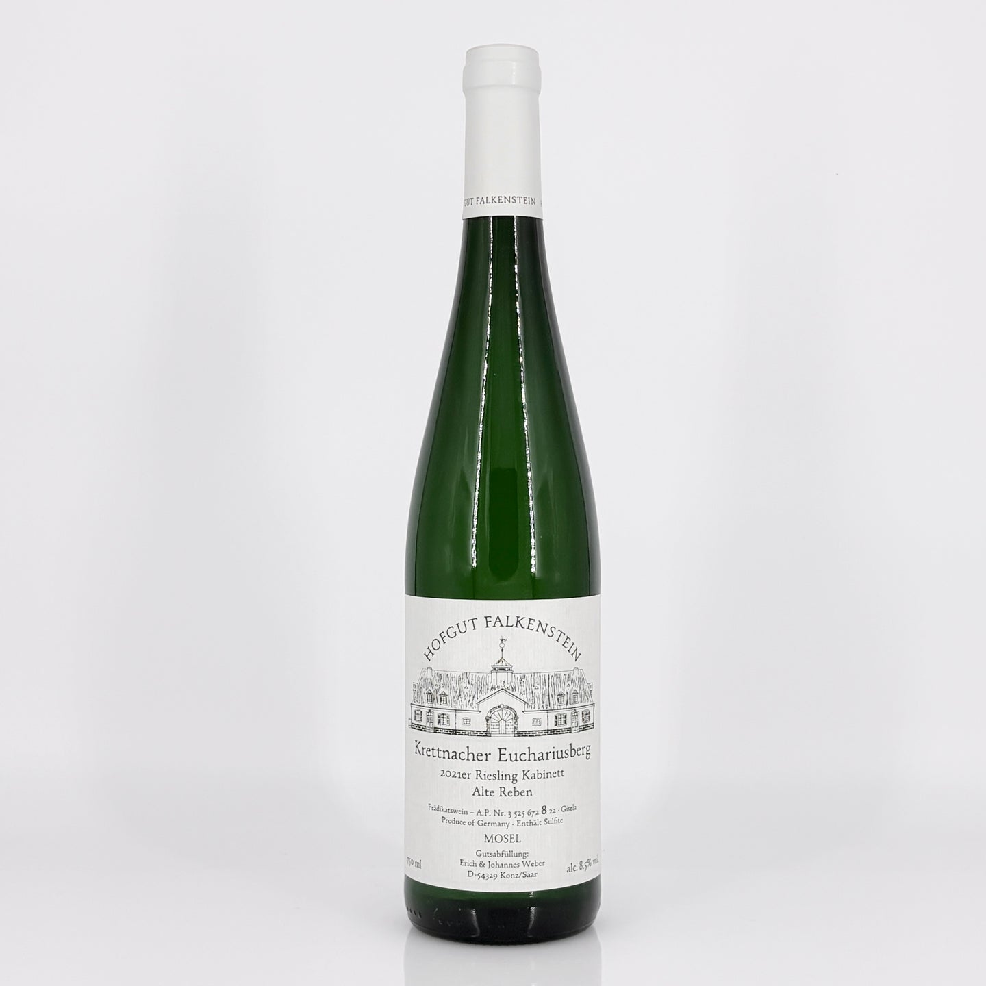 2021 Hofgut Falkenstein, Krettnacher Euchariusberg Riesling Kabinett "Alte Reben" Gisela AP-8, Saar, Germany