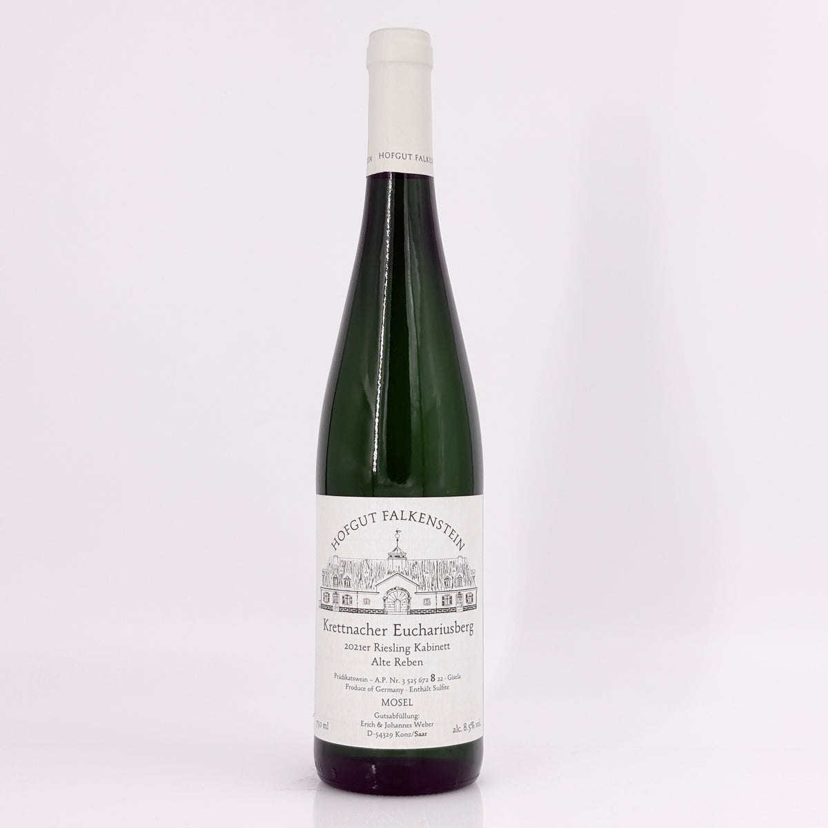 2021 Hofgut Falkenstein, Krettnacher Euchariusberg Riesling Kabinett "Alte Reben" Gisela AP-8, Saar, Germany