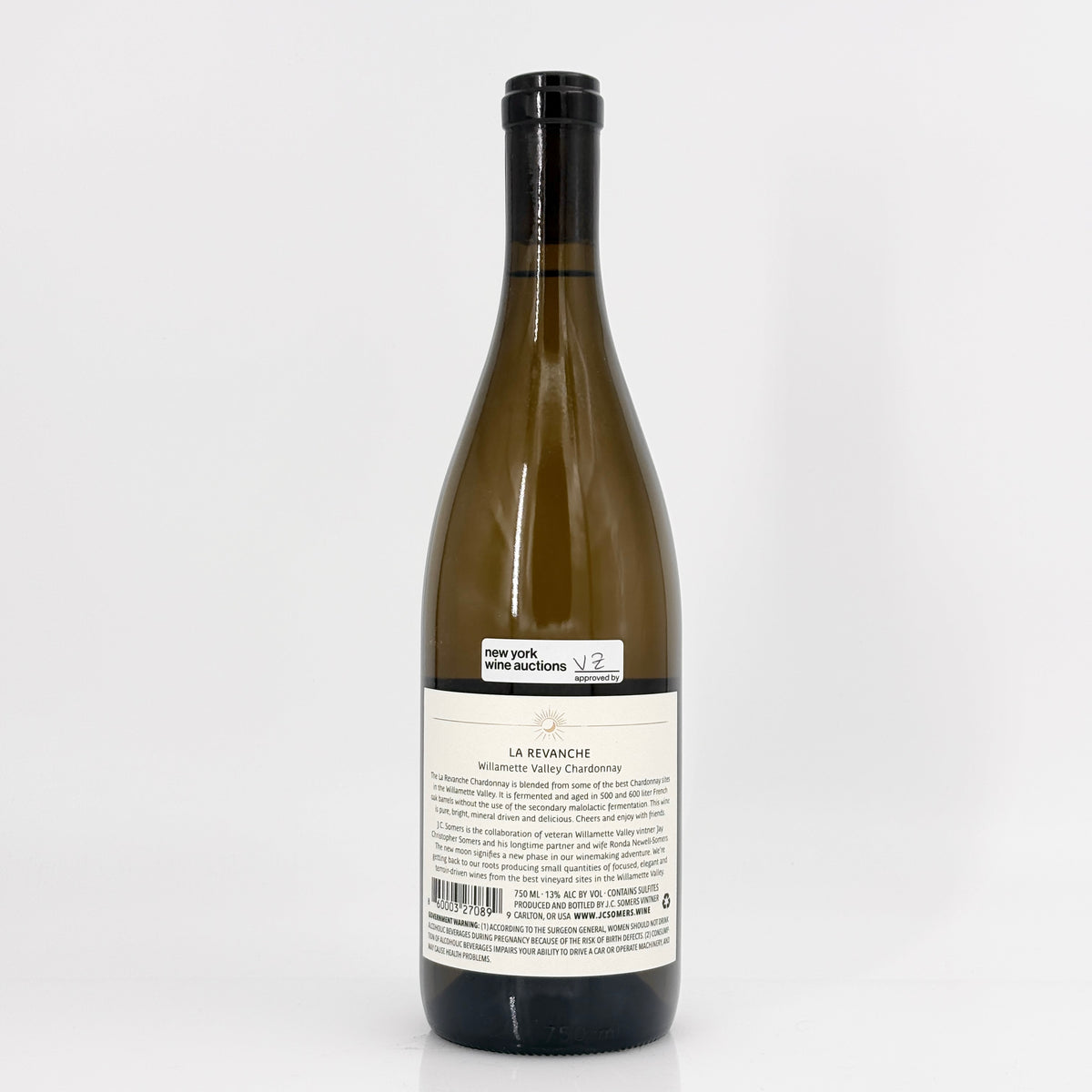 2021 J.C. Somers 'La Revanche' Chardonnay, Willamette Valley, USA