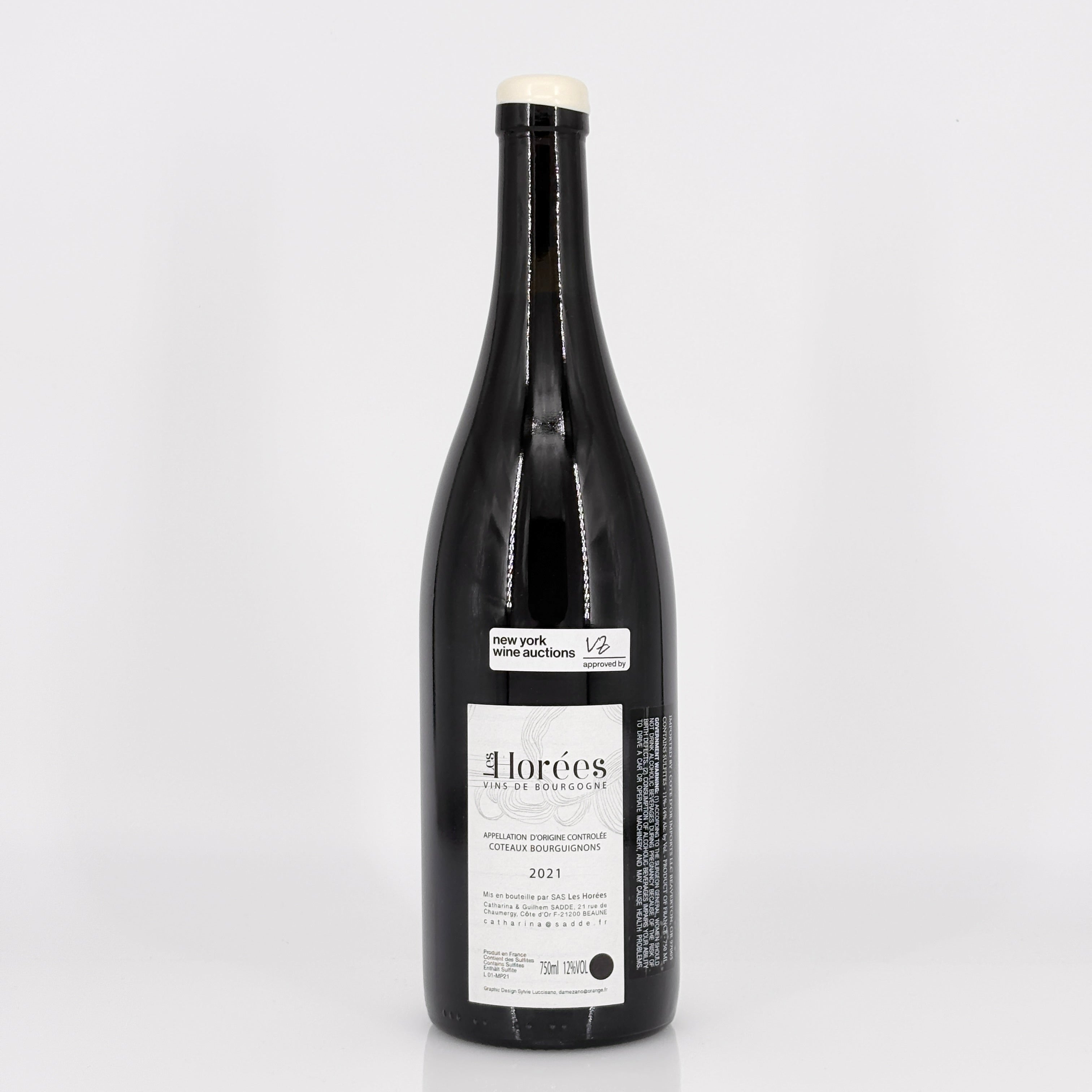 2021 Les Horées Coteaux Bourguignons Monpoulain, Burgundy, France
