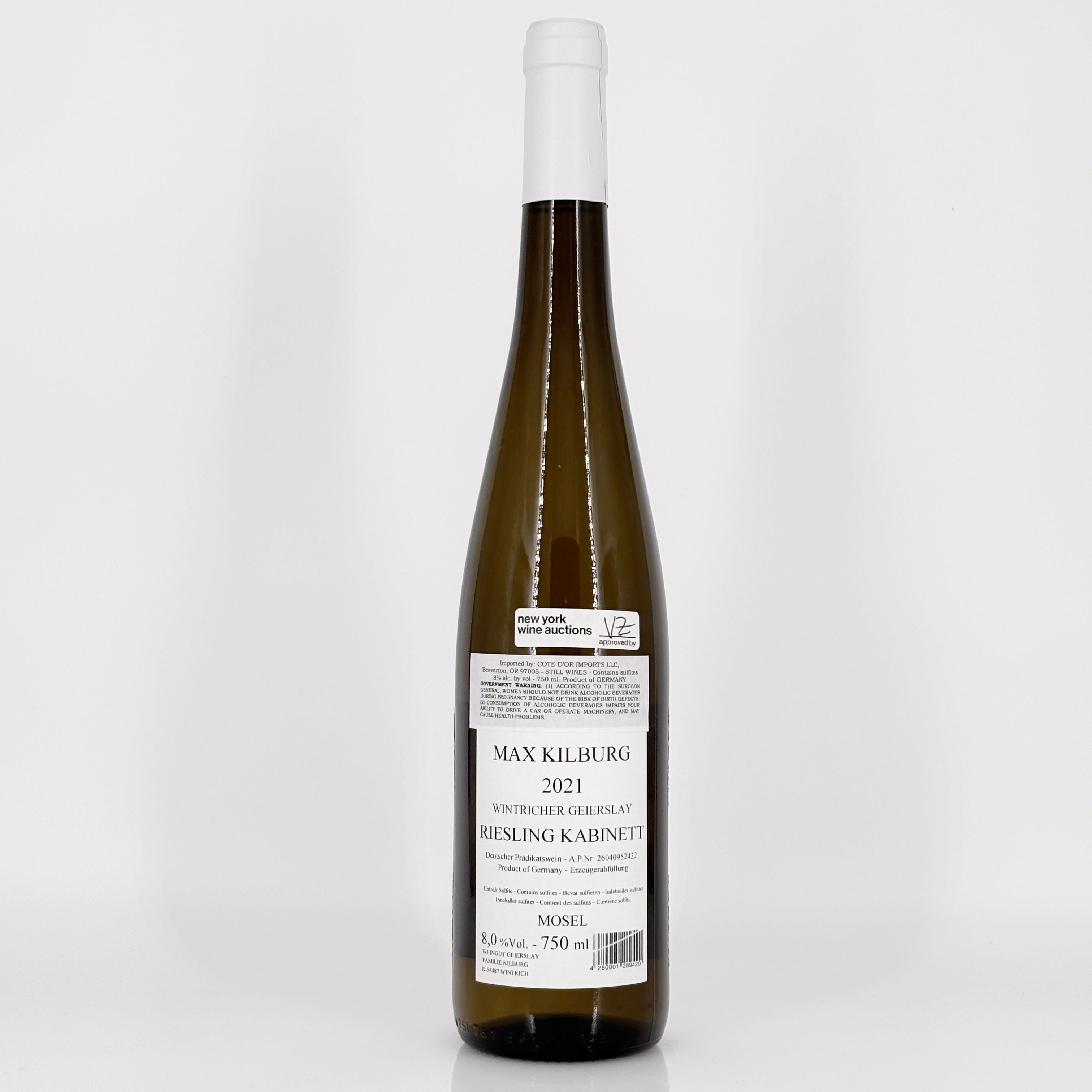 2021 Max Kilburg Geierslay Riesling Kabinett, Mosel, Germany (Lot 4)