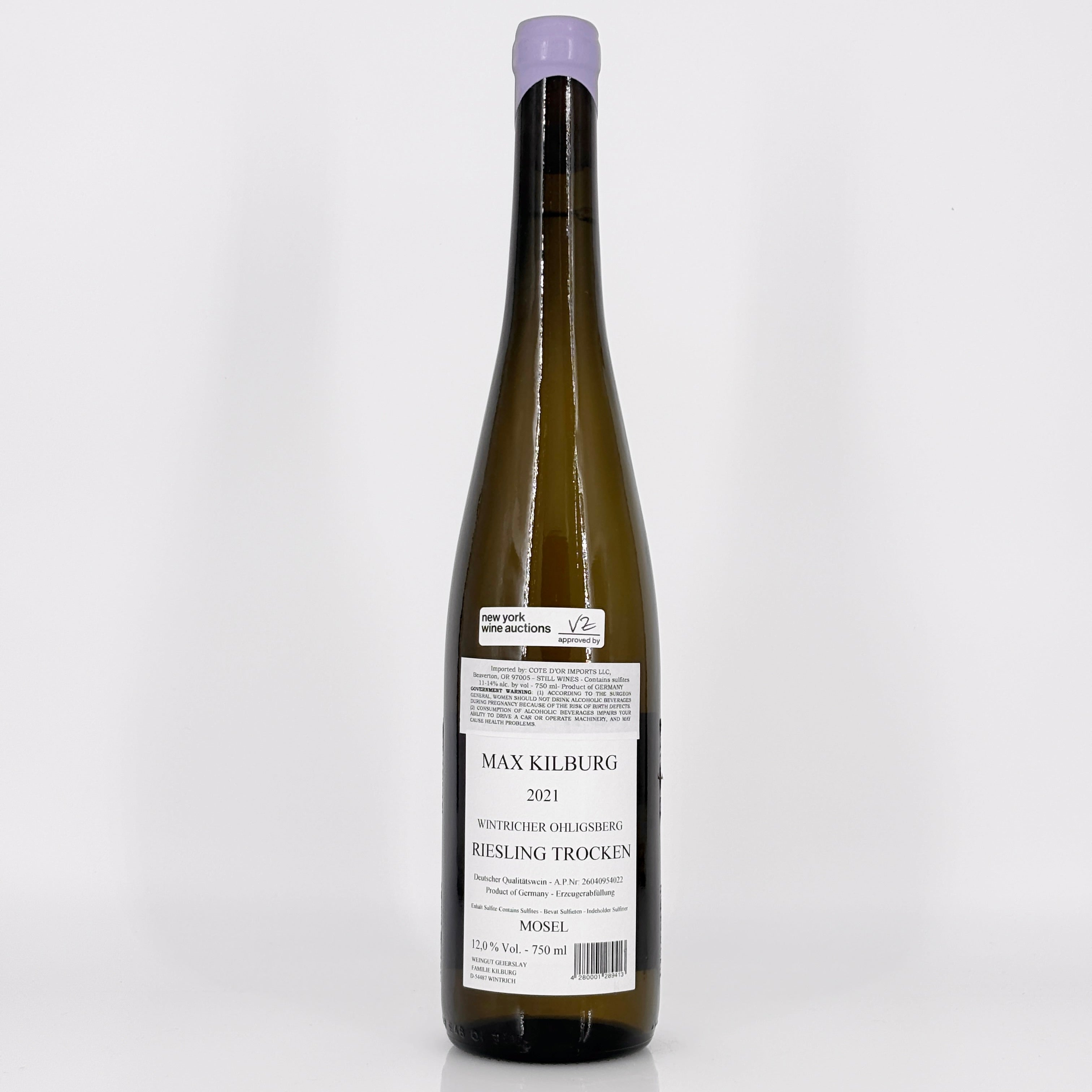 2021 Max Kilburg Ohligsberg GC Trocken, Mosel, Germany [6-Bottle Lot]