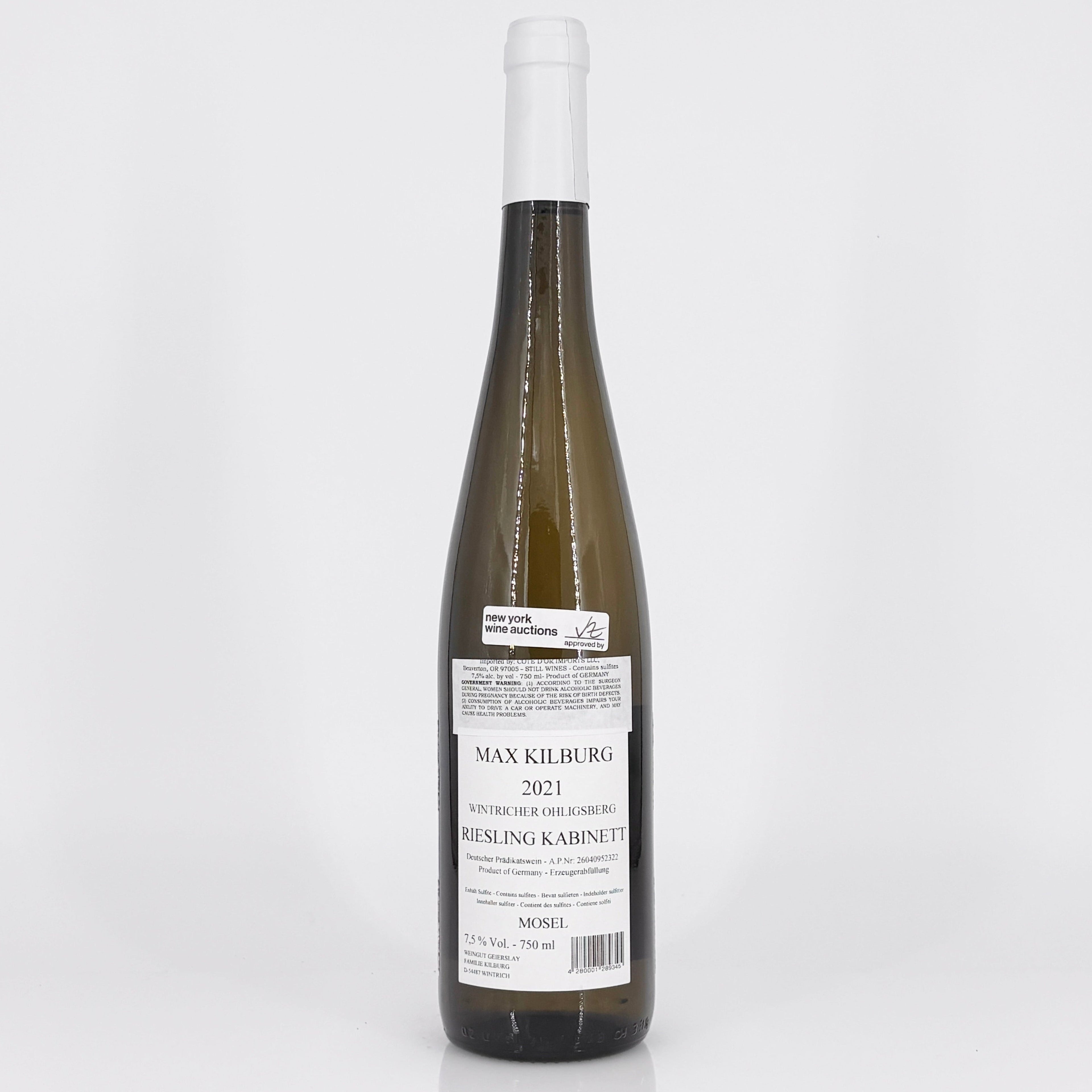 2021 Max Kilburg Ohligsberg Riesling Kabinett, Mosel, Germany