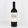 Wine bottle with a label on a white background