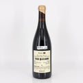 Wine bottle with a label on a white background