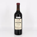 Wine bottle with a label on a white background