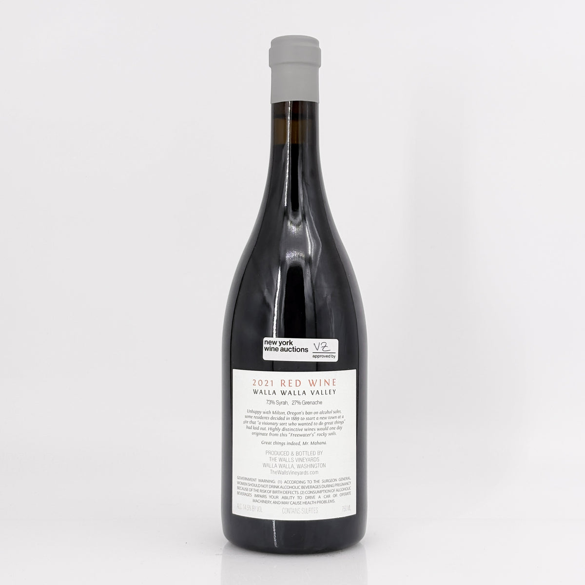 2021 The Walls Vineyards Mahana Syrah-Grenache, The Rocks District of Milton-Freewater, USA