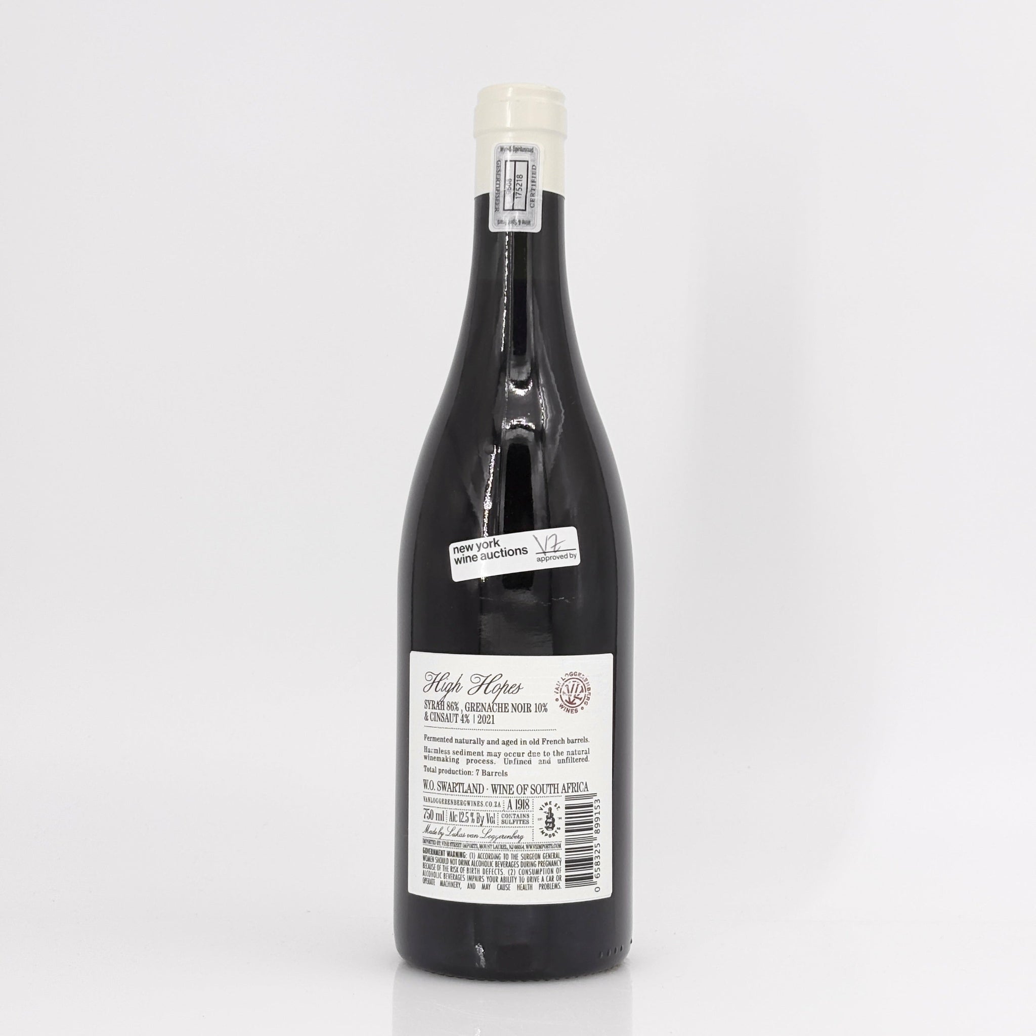 2021 Van Loggerenberg High Hopes Syrah South Africa