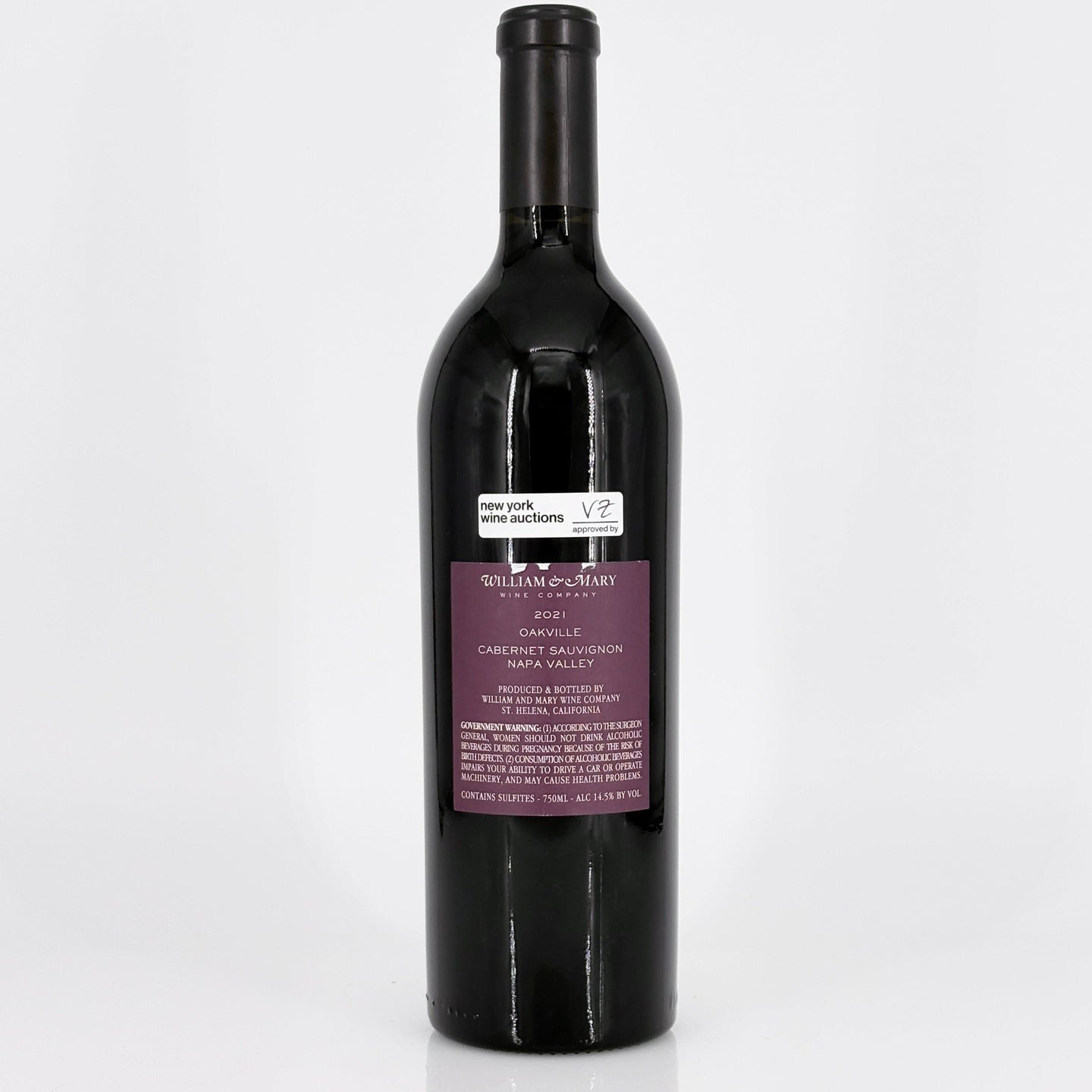 2021 William & Mary Wine Co. Oakville Cabernet Sauvignon Napa Valley, USA