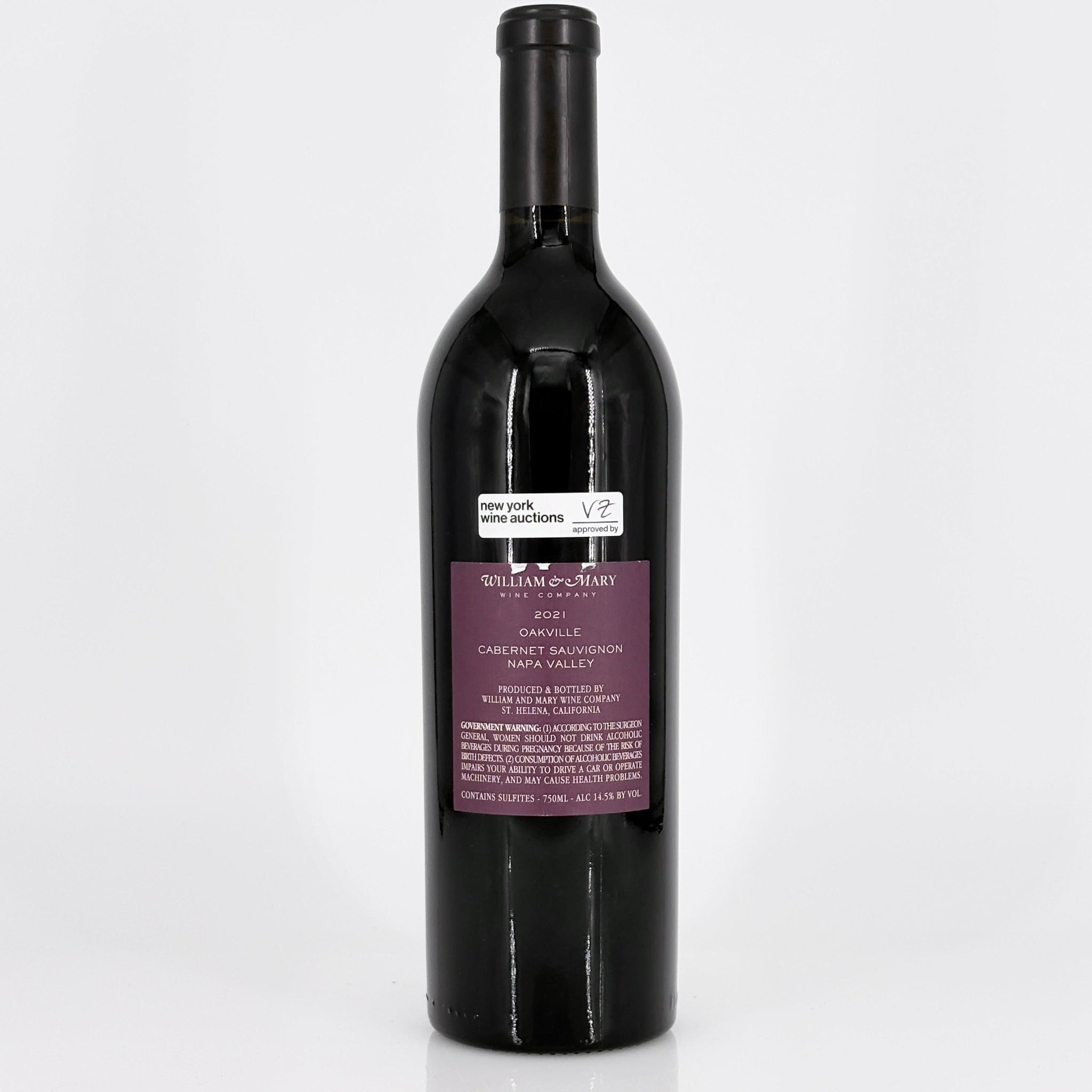 2021 William & Mary Wine Co. Oakville Cabernet Sauvignon Napa Valley, USA
