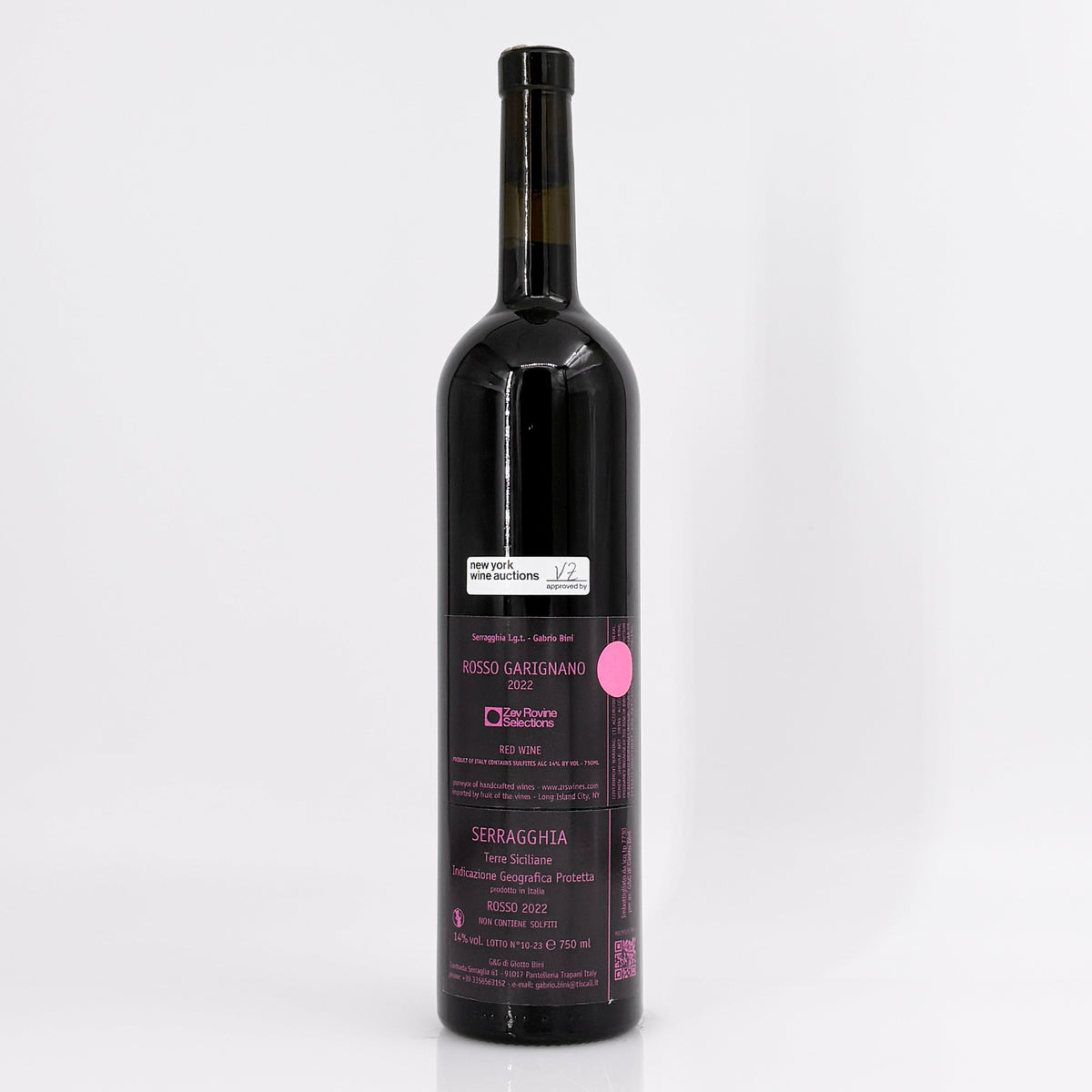 2022 Gabrio Bini / Azienda Agricola Serragghia 'Riserva Giotto' Carignano Terre Siciliane IGT Sicily, Italy