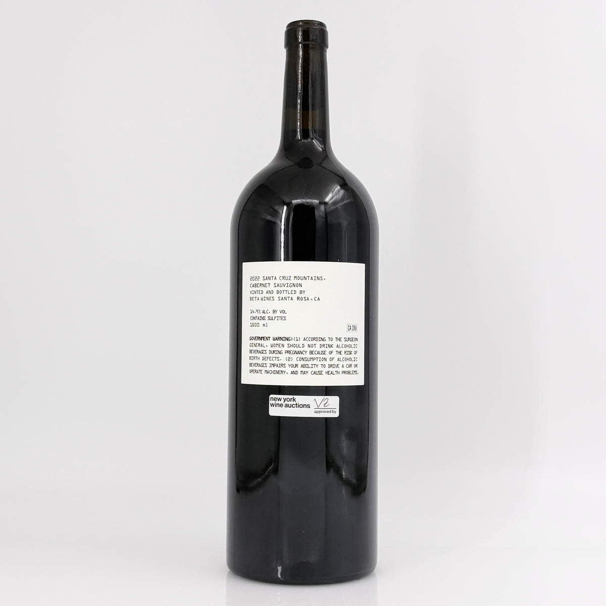 2022 Beta Black Ridge Cabernet Sauvignon 1.5L Magnum Santa Cruz Mountains, USA