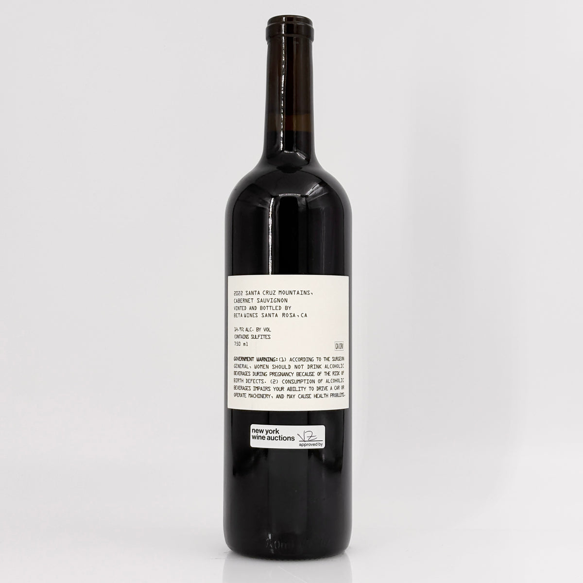 2022 Beta Black Ridge Cabernet Sauvignon Santa Cruz Mountains, USA