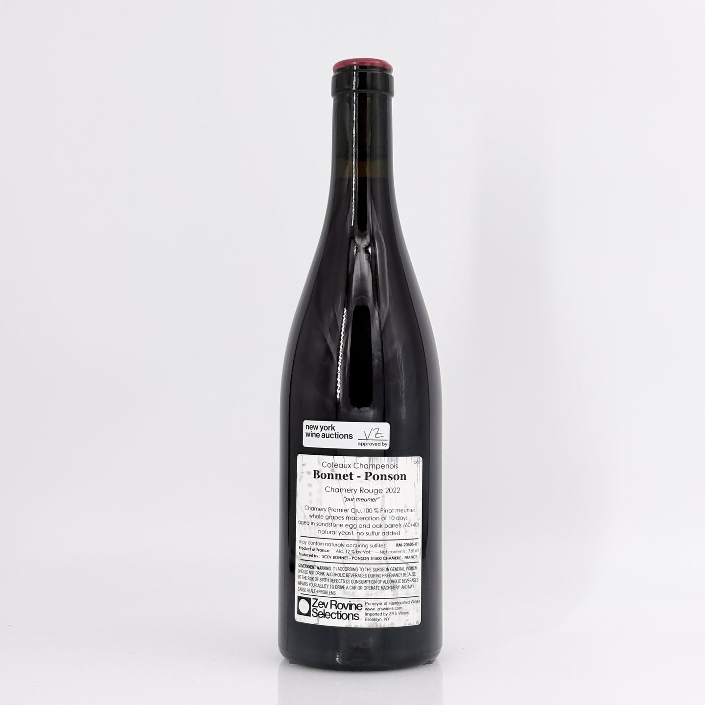 2022 Bonnet-Ponson Coteaux Champenois 'Chamery' Rouge Champagne, France