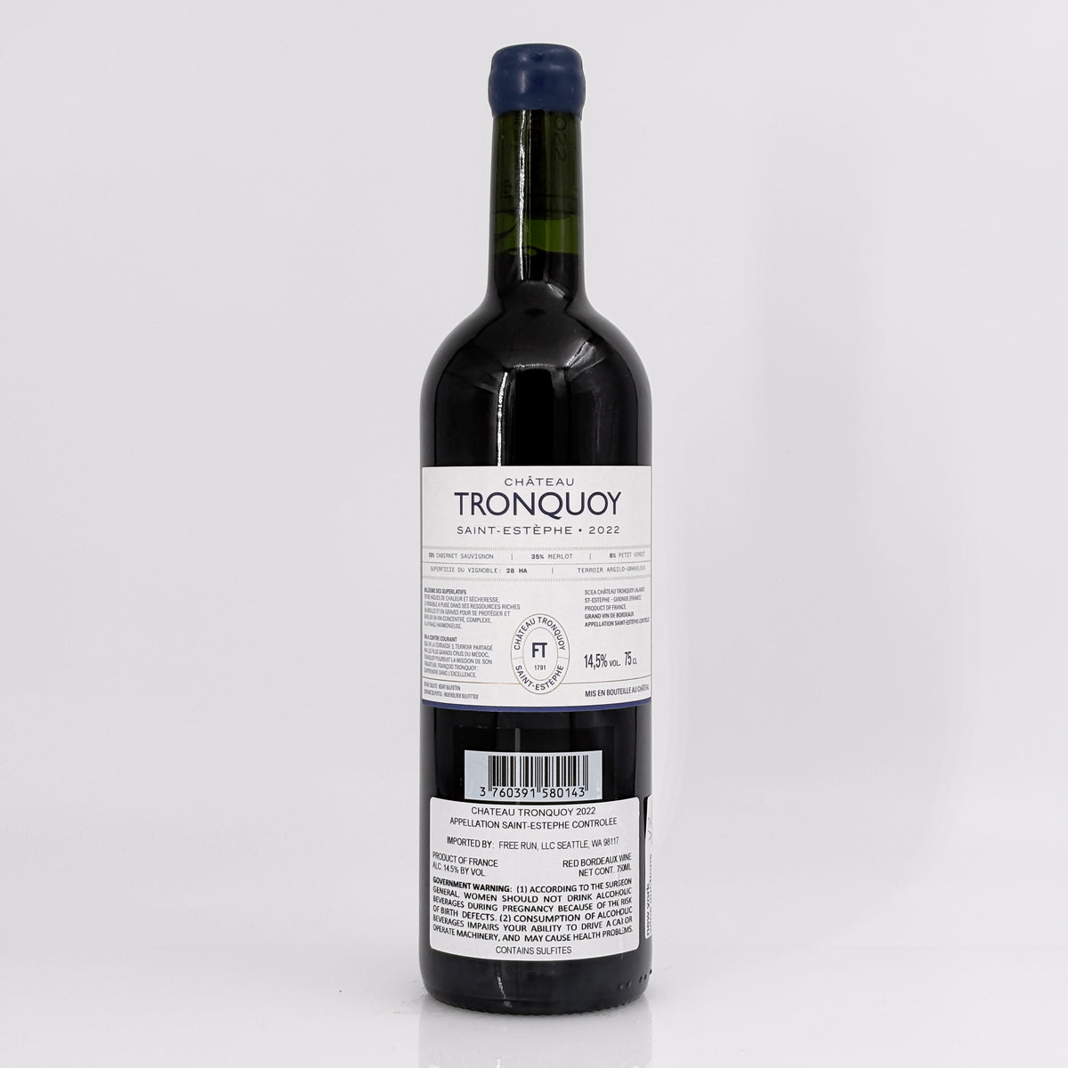 2022 Chateau Tronquoy-Lalande Saint-Estephe, France