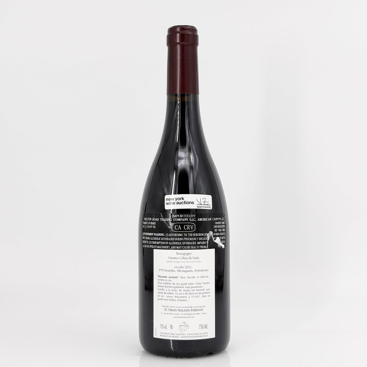 2022 Claire Naudin Domaine Henri Naudin-Ferrand Bourgogne Hautes Cotes de Nuits Myosotis Arvensis, Burgundy, France