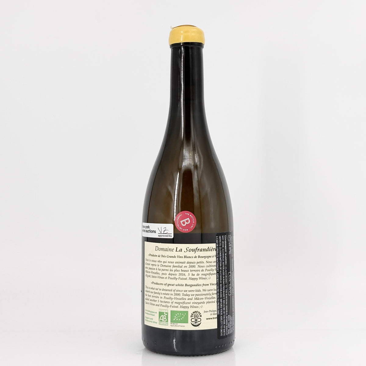 2022 Domaine La Soufrandiere Pouilly-Vinzelles Climat Les Quarts Cuvee Zen Maconnais, France