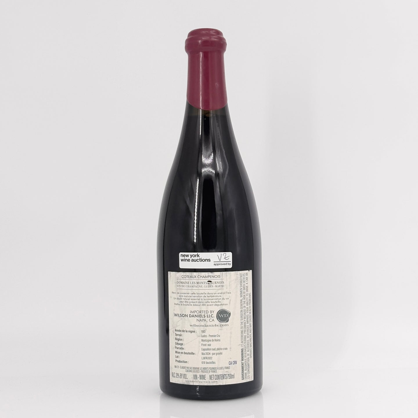2022 Domaine Les Monts Fournois Coteaux Champenois Ludes Premier Cru Rouge Champagne, France