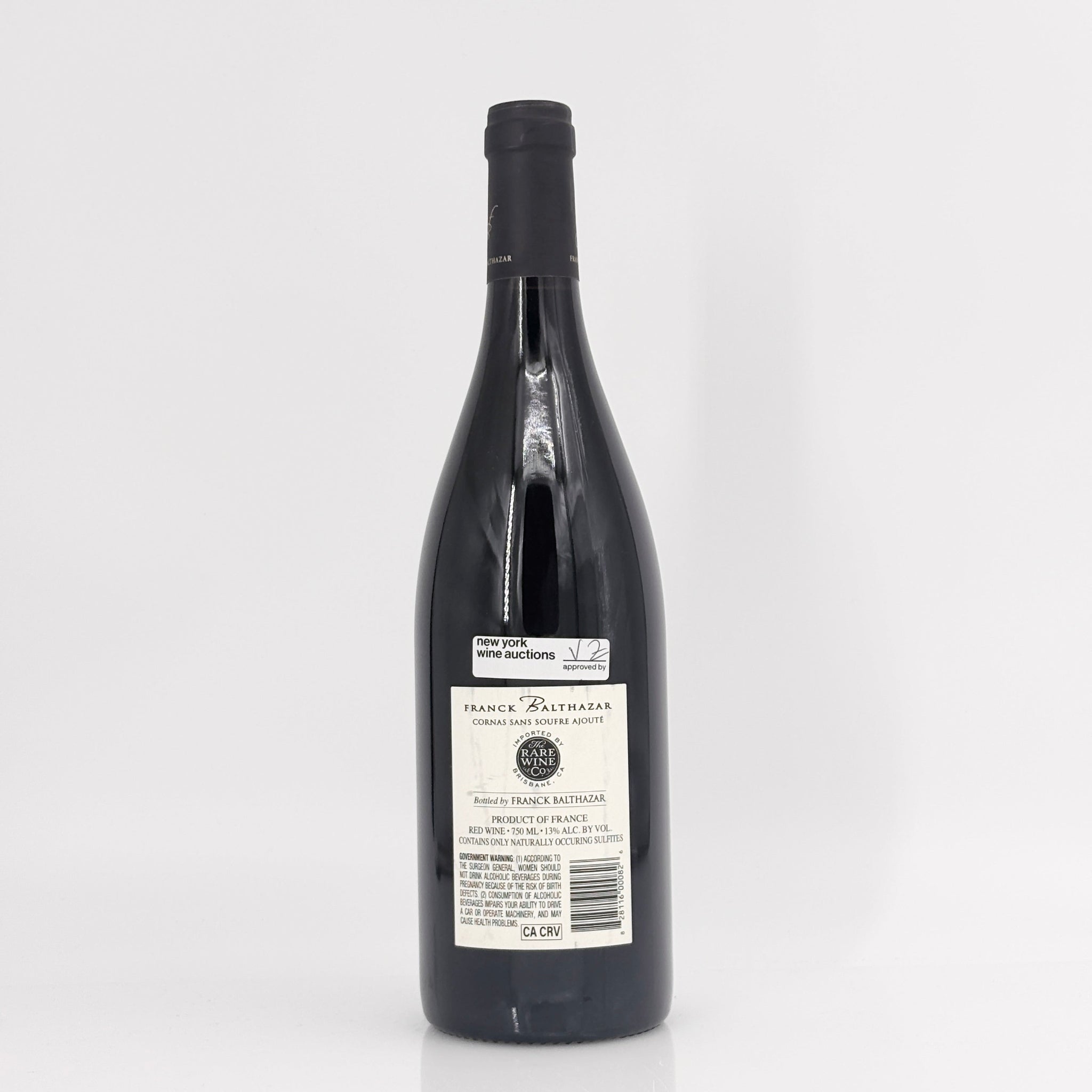 2022 Franck Balthazar Cornas Sans Soufre Ajoute Rhone, France