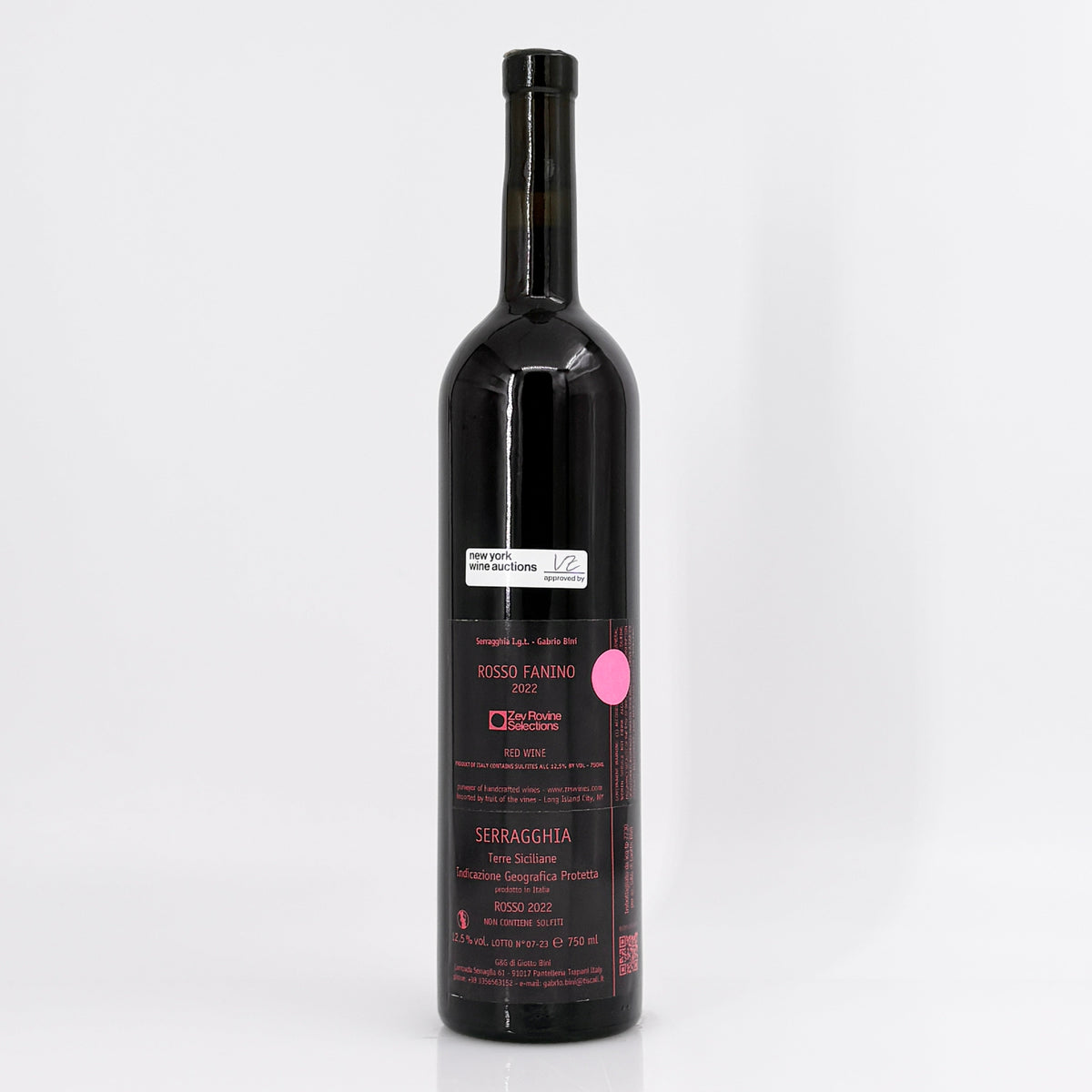 2022 Gabrio Bini / Azienda Agricola Serragghia 'Fanino' Rosso Sicily, Italy
