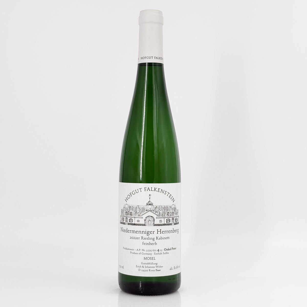 2022 Hofgut Falkenstein Niedermenniger Herrenberg Riesling Kabinett feinherb "Onkel Peter" AP #4, Saar, Germany