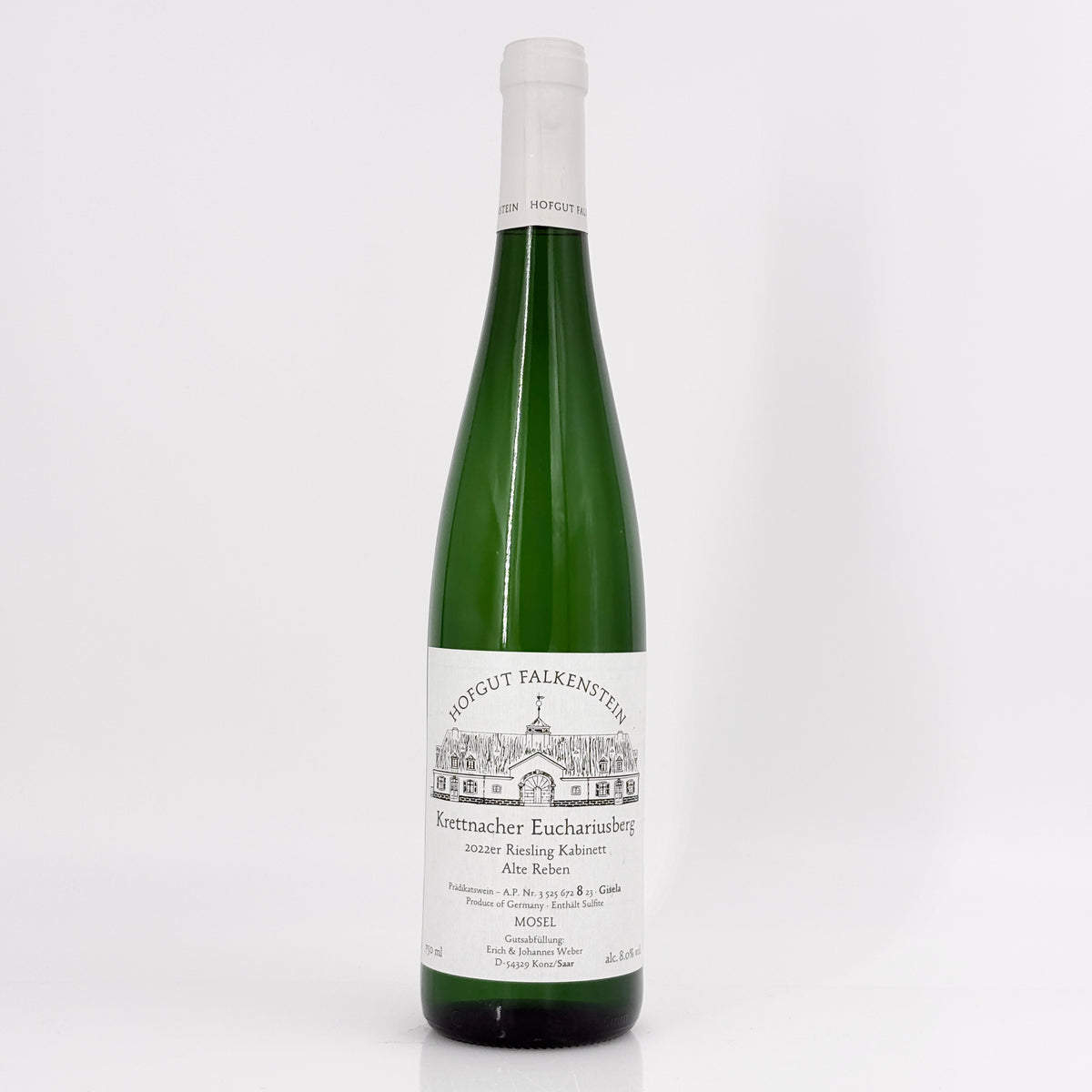 2022 Hofgut Falkenstein, Krettnacher Euchariusberg Riesling Kabinett "Alte Reben" Gisela AP-8, Saar, Germany