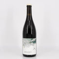 Wine bottle with a label on a white background