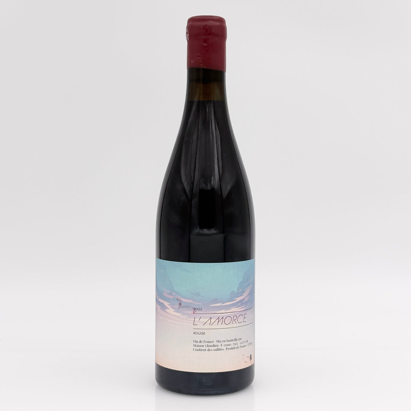 Bottle of wine on a white background