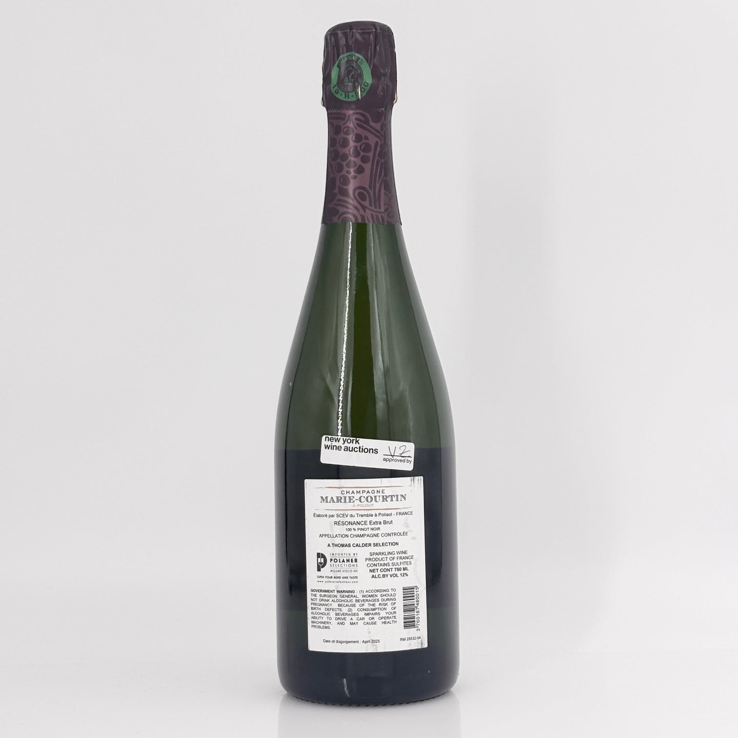 2022 Marie Courtin Resonance Blanc de Noirs Extra Brut Champagne, France