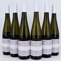 Six bottles of Kilburg wine with white labels on a light gray background