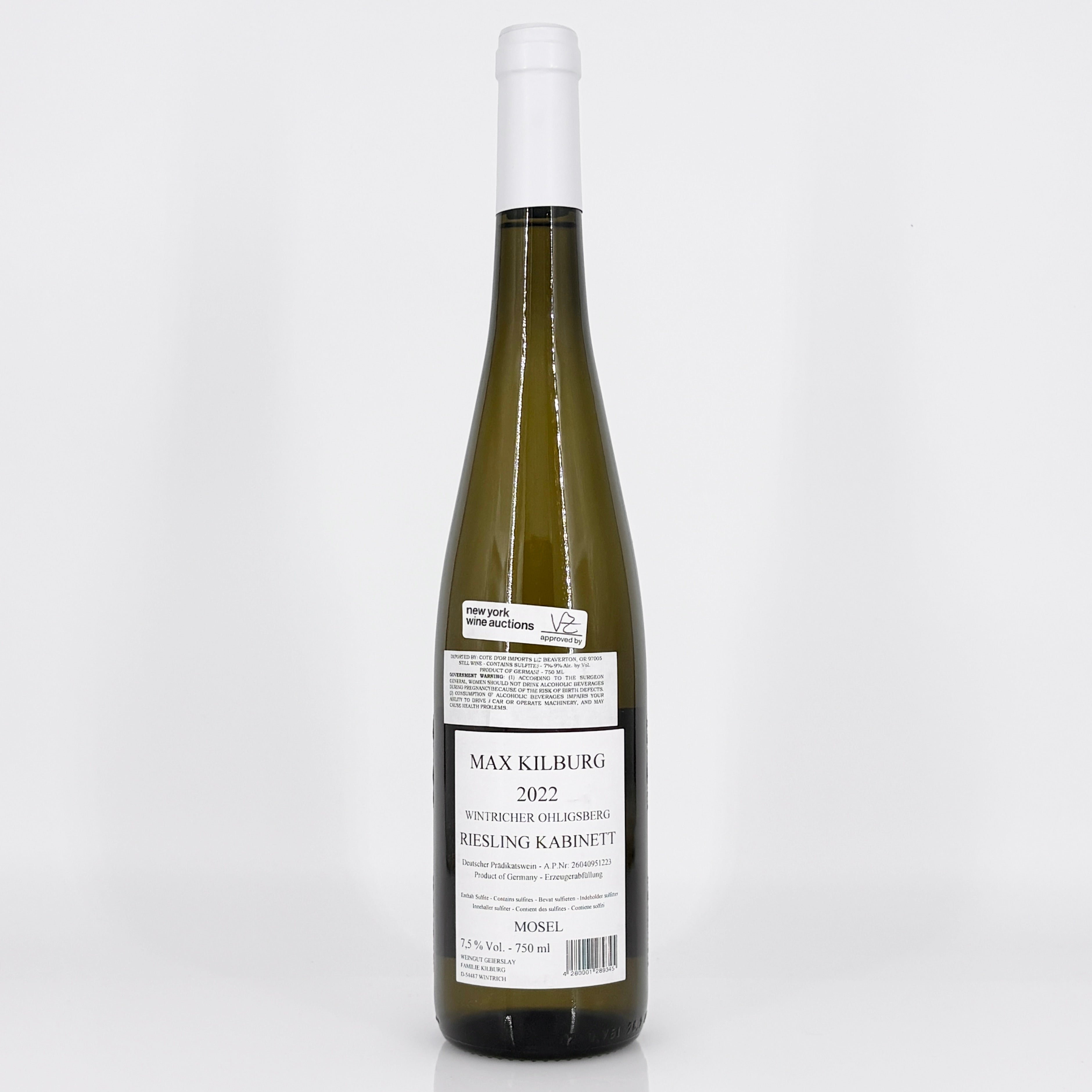 2022 Max Kilburg Ohligsberg Riesling Kabinett Mosel, Germany (Lot 3)