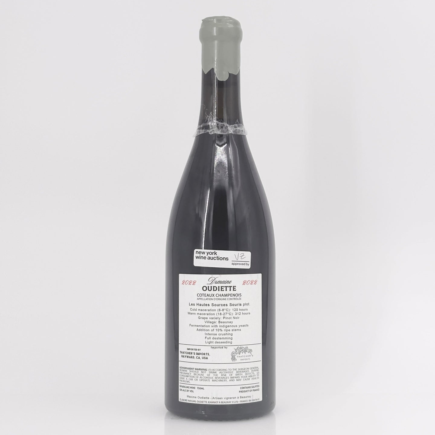 2022 Oudiette Beaunay Rouge Coteaux Champenois "Les Hautes Sources Souris"