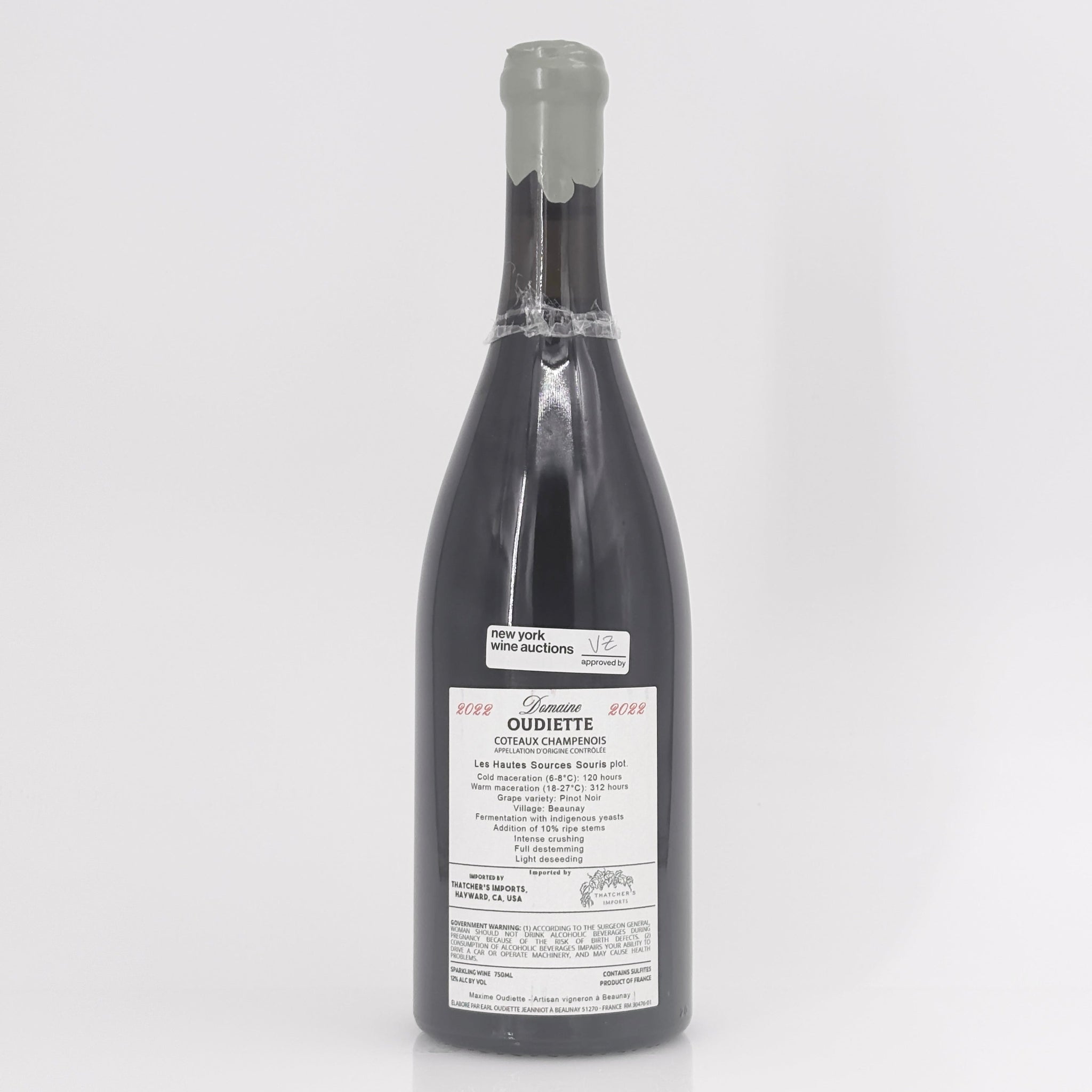 2022 Oudiette Beaunay Rouge Coteaux Champenois "Les Hautes Sources Souris"