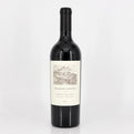 Wine bottle with a label on a white background