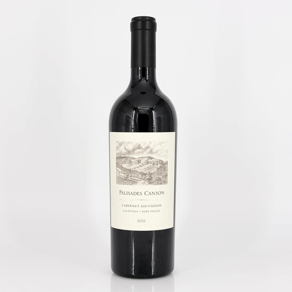 Wine bottle with a label on a white background