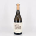 Wine bottle with a label on a white background