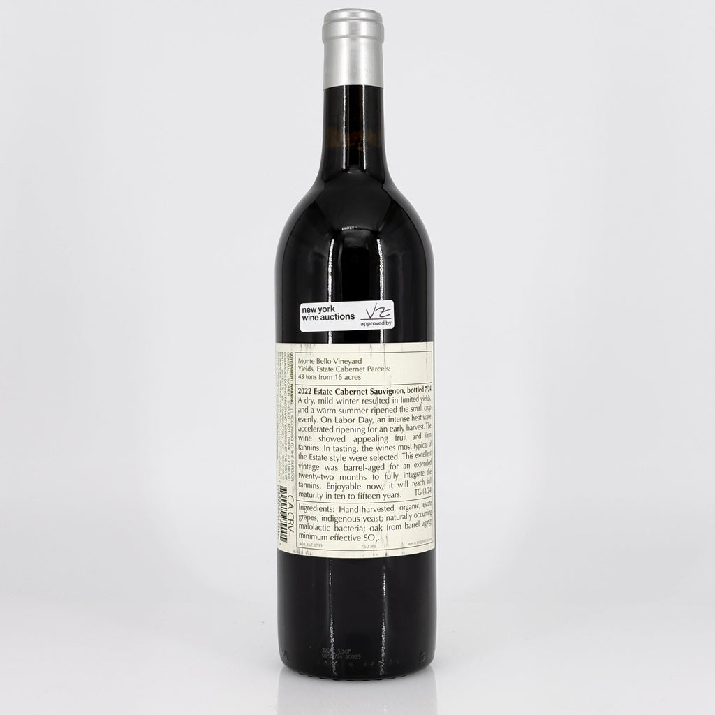 Wine bottle with a visible label on a white background