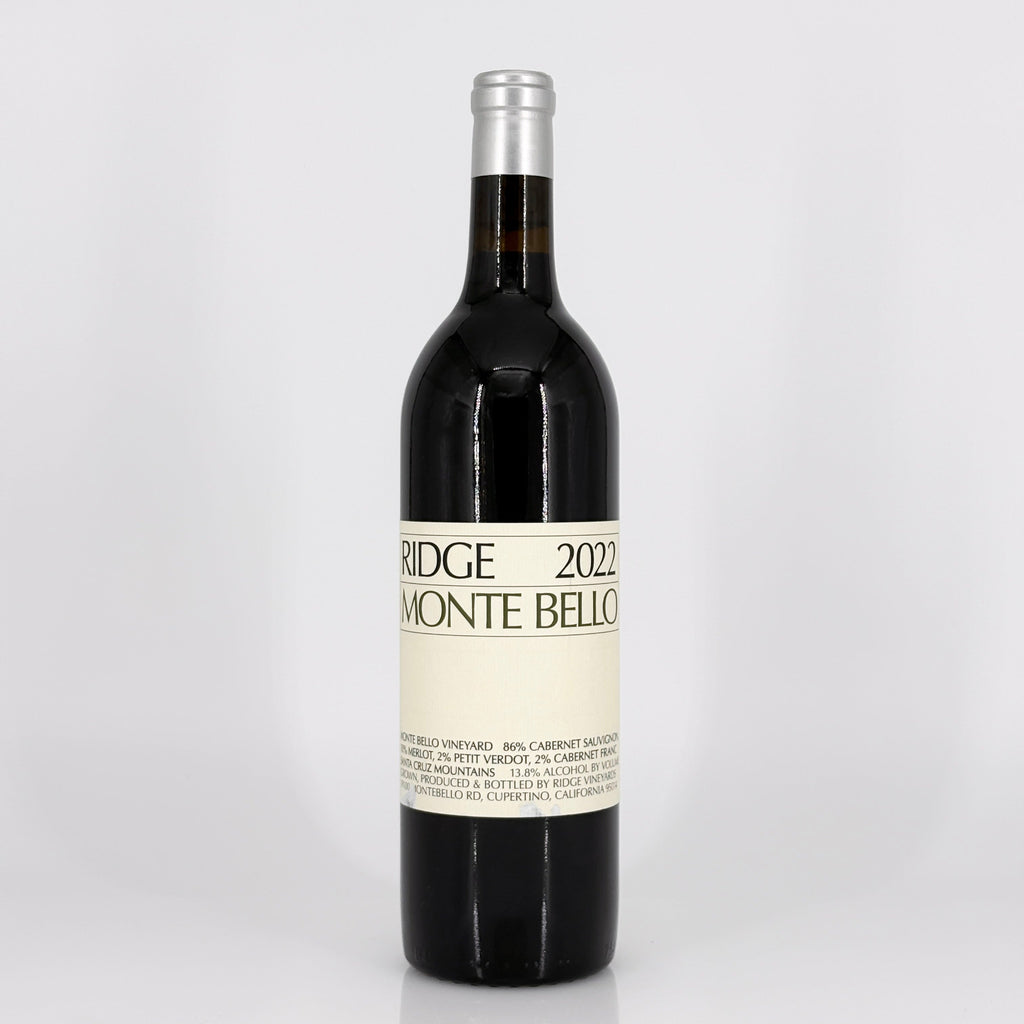 Wine bottle with a white label on a light gray background