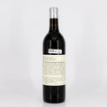 Wine bottle with a label on a white background