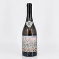Wine bottle with a decorative label on a white background