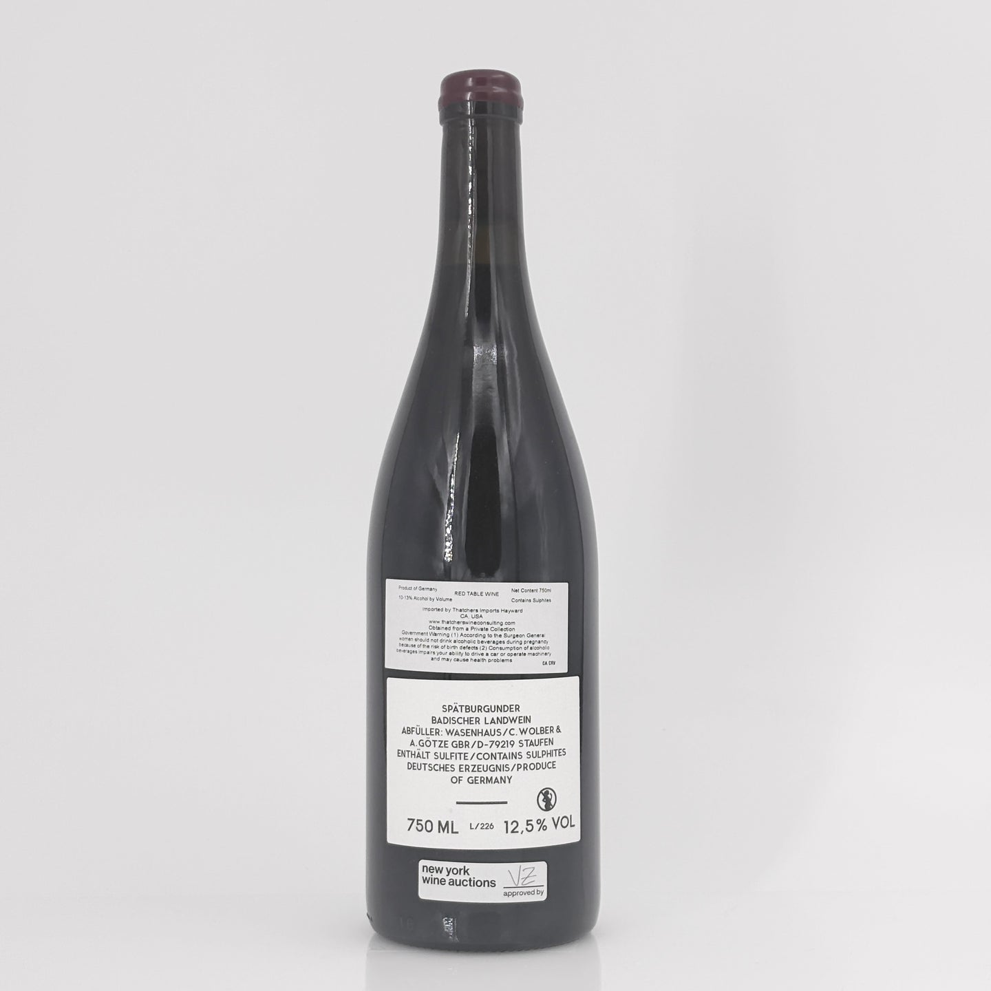 2022 Weingut Wasenhaus Spatburgunder Mohlin Baden, Germany